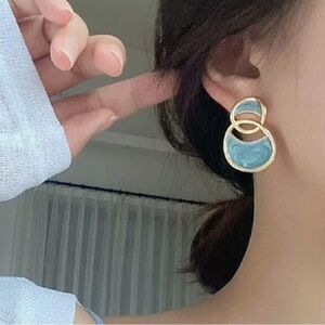 Geo enamel earrings M207